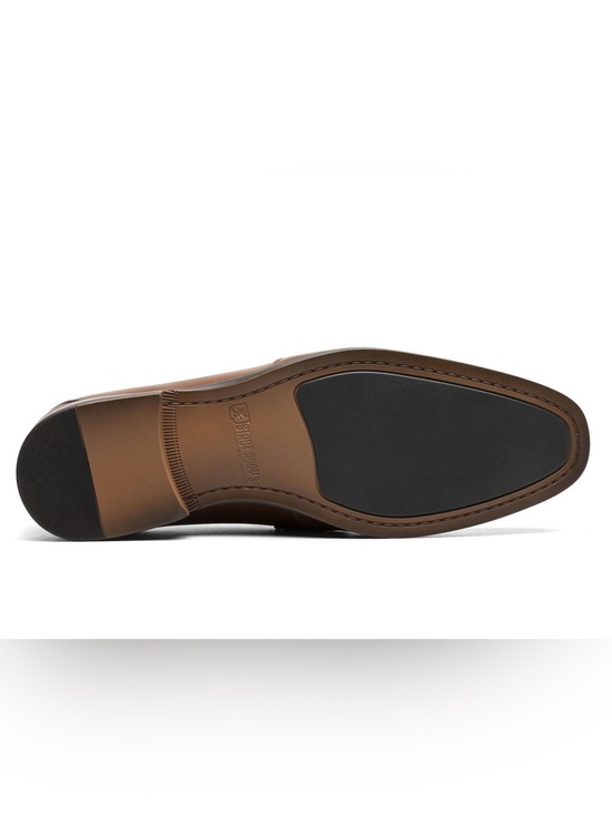 Stacy Adams Men\'s Chestnut Brown Leather Bit Loafers Size 9.5 Wide